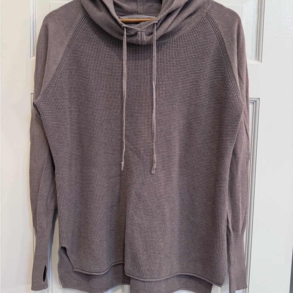 Athleta BHAKTA HOODIE SWEATER Tan Women's Size S